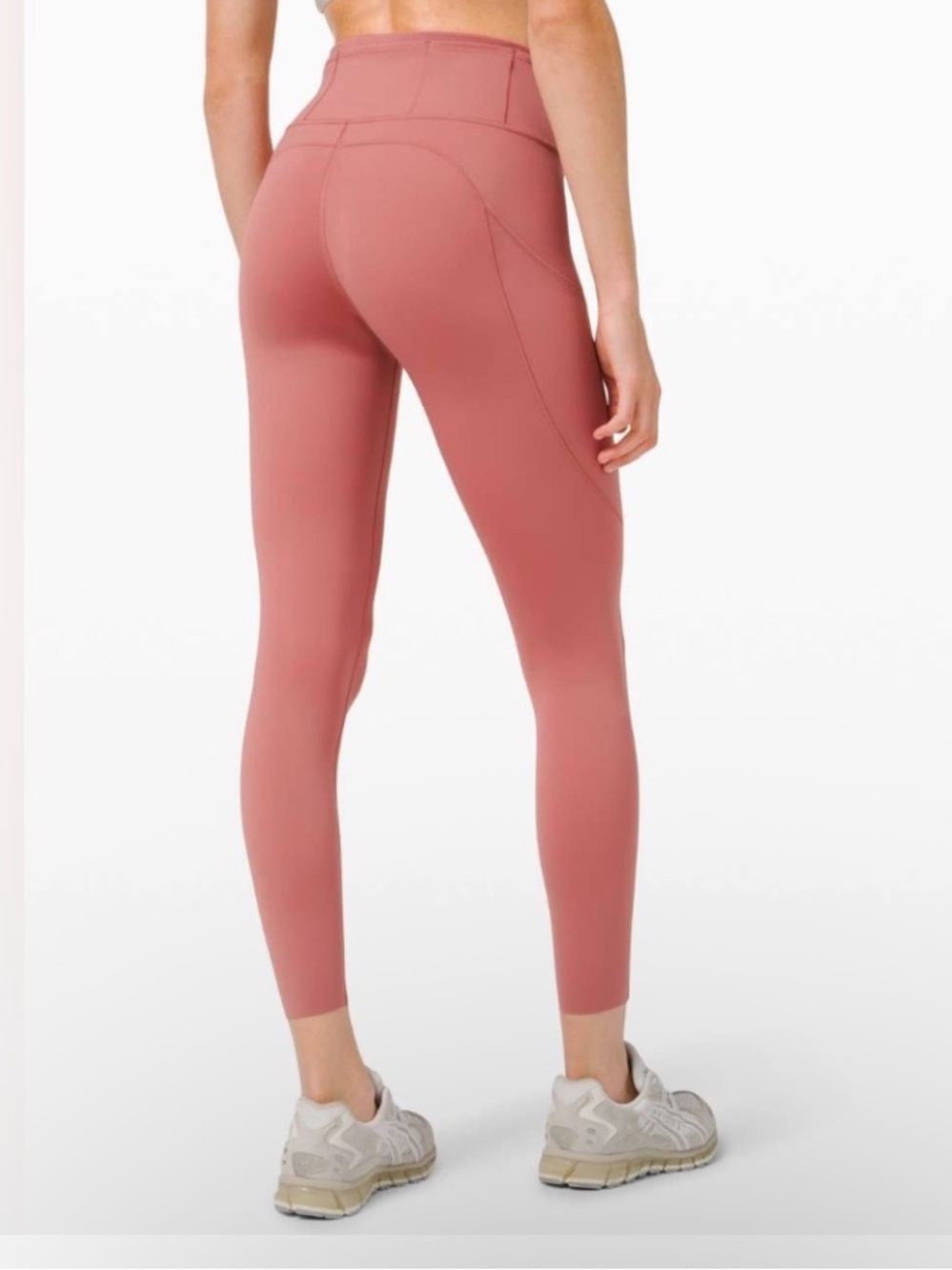 •LULULEMON• Fast and Free High Rise Tight 25" *Cool Cherry Tint Side Pockets